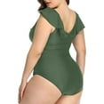 thumbnail image 3 of vigerkar Women's Plus Size One Piece Swimsuit Tummy Control Bathing Suit Cute V Neck Maternity Swimwear GN2, 3XL, 3 of 6