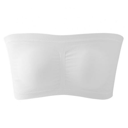 

Spdoo Women Strapless Bandeau Bra Soft Stretchy Top with Removable Pad (Regular & Plus Size)