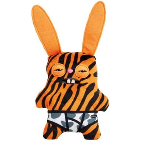 Omagie Budgie Fugglers Rabid Rabbit - Tiger/OrangeLimited Edition 9" Plush Toy Funny Ugly Omagie Doll Mutant Figure Includes Sticker