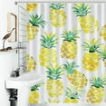 thumbnail image 3 of Lunarable Pineapple Shower Curtain for Bathroom with 12Hooks, Polyester Fabric Thick Shower Curtain Washable Waterproof Curtain, 3 of 6