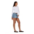 thumbnail image 5 of Forever 21 Women's Denim Mini Skirt with Stud Details - Low Rise Jean Skirt, Classic Five Pocket Design Casual Everyday Style, Blue, 10, 5 of 6