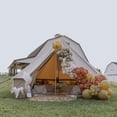 thumbnail image 4 of WHITEDUCK Regatta Canvas Bell Tent - w/StoveJack, Waterproof, 4 Season Luxury Camping and Glamping Yurt Tent Outdoor (13' (4M), Water Repellent, Sandstone Beige), 4 of 7
