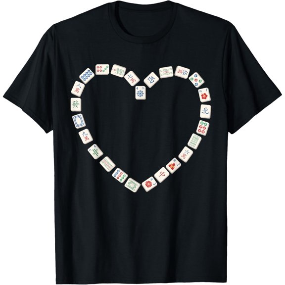 Playful Comfort Mah-Jongg Chinese Board Game Tiles Graphic Unisex Short Sleeve T-Shirt For Women Girls Mahjong Lovers