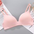 thumbnail image 1 of Sujetador de realce sin aros para mujer, ropa interior Sexy, transpirable, fino, 12 colores, fruncido, 1 of 4