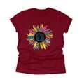 thumbnail image 4 of NAMTYQX Womens Tshirts Cotton Loose Fit Short Sleeve mit Print Print Fashion Cool Crewneck Plus Size Loose Fit Light Spring Tops for Women 2025 Wine Size S, 4 of 5