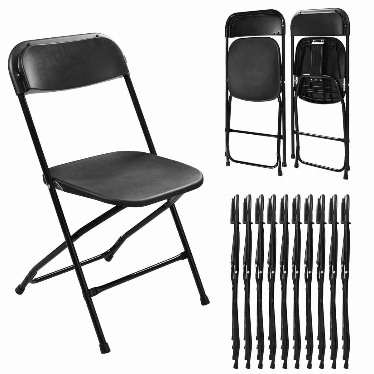 Topcobe Folding Chairs Set of 5, Folding Chairs for Outdoor/ Indoor