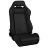 Rugged Ridge by RealTruck Sport Seat for Jeep CJ/Wrangler YJ/TJ | Front, Reclinable, Black Denim | 13405.15 | Compatible with 1976-2002 Jeep CJ & Wrangler YJ/TJ