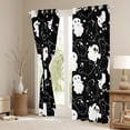 thumbnail image 3 of Manfei Black White Bow Ghost Curtains Pack of 2 (42x84 Each), Cartoon Stars Print Curtains Blackout, Teens Boys Girls Kids Bedroom Curtains, Window Curtains Bedroom Decor, 3 of 6