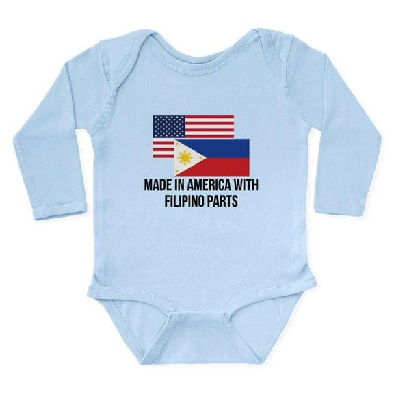 CafePress - Filipino Parts Body Suit - Long Sleeve Cotton Baby Bodysuit