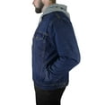 thumbnail image 3 of Victory Outfitters Men's Hooded Fleece Lined Denim Jacket - Dark Blue - XLT, 3 of 4
