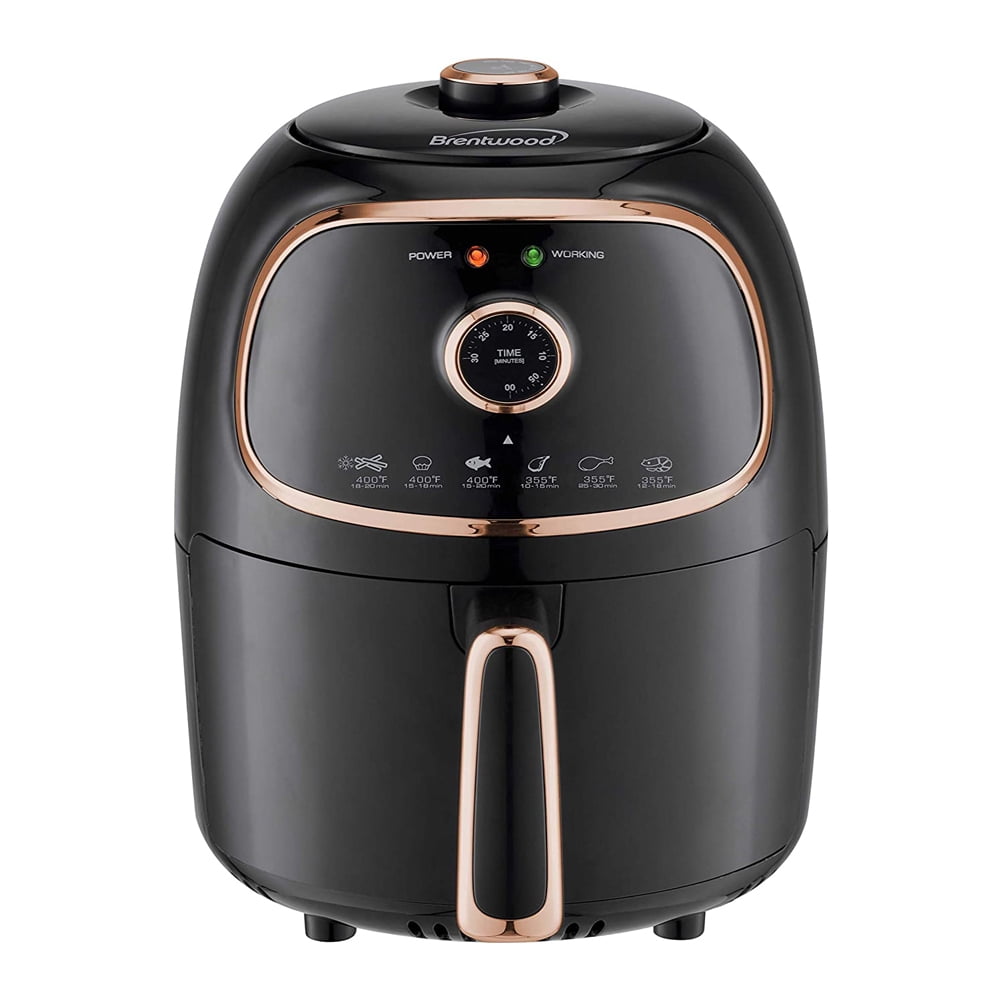 Brentwood 2 Quart Small Electric Air Fryer w/ Timer & Temperature