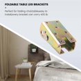thumbnail image 4 of 4Pcs Legs Bed Support Brackets Foldable Furniture Leg Feet Lock 2.4 inch Height with Springs, 4 of 5