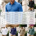 thumbnail image 3 of GEWSEY Mens Long Sleeve Polo Shirt Classic Casual Button Collared Fashion Golf Shirts (Green, L), 3 of 9