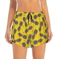 thumbnail image 4 of Lsque Summer Pineapple Printed Women's Running Shorts with Liner Pockets,Elastic Quick Dry Workout Athletic Gym Yoga Shorts,Womens High Waist Shorts-Large, 4 of 9