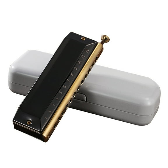 Yokua Harmonica 12-hole 48 Tones Chromatic Mouth Organ Harmonica Chromatic Harmonica