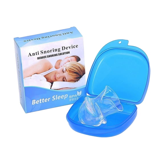 Silicone Anti Snoring Tongue Device–Sleep Apnea Aid with Tongue Retaining Technology,Non-Invasive Snore Stopper,Food Grade Mouthpiece for Better Sleep,One Size Fits Most,Transparent with Case