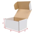 thumbnail image 5 of IVV Mailer Boxes Small 6"L x 4"W x 3"H, 50-Pack, Corrugated Cardboard Box for Moving, Shipping and Storage, White and Yellow, 5 of 10