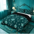 thumbnail image 2 of meiyoeat Rustic Western Aztec Duvet Cover King For Kids,Retro Farmhouse Bull Skull King Bedding For Boys,Black Reversible,3 Pieces(No Comforter), 2 of 6