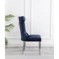 thumbnail image 3 of K-LIVING ORICA BLUE-COLORED TUFTED VELVET CHAIRS WITH STAINLESS STEEL LEGS & STURDY BACK HANDLE (2 CHAIRS), 3 of 5