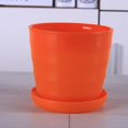 thumbnail image 2 of Flower Pot Flexible Round Modern Planter with Removable Tray for Gardening Office Balcony Orange M, 2 of 2