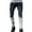 Gray, variant on Miluxas Mens Plus Size Pants Men Gradient Button Zipper Custom Fit Irregular Ripped Jeans Gray 10(XL)