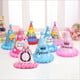 thumbnail image 2 of KAKOWELY 12 gorros de cono con pompones para tartas de cumpleaños infantiles (corazón azul), 2 of 4
