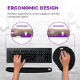 thumbnail image 2 of Premium Wrist Rests for Keyboard and Mouse Pad Set - Memory Foam Cushion, Black - Ergonomic Wrists Hand Arm Rest Support for Laptop Computer Desk and Gaming - Carpal Tunnel Syndrome Relief, 2 of 4