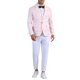 thumbnail image 2 of Inspire Chic Chaquetas Deportivas a Rayas para Hombres, Blazers de Promoción de Un Solo Botón con Solapa Notch XL Rosa, 2 of 6
