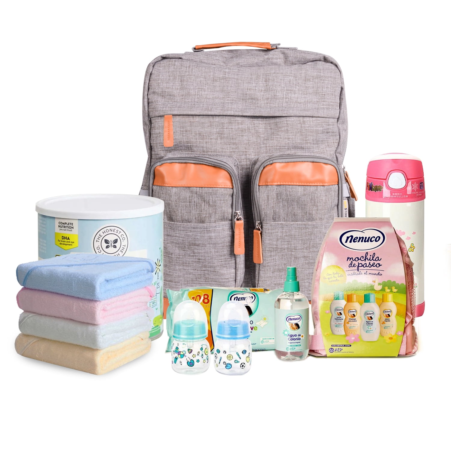Multi-Functional Diaper Bag Backpack with Insulated Bottle Pockets, Large Capacity Baby Bag, Waterproof Travel Backpack for Moms & Dads with Stroller Straps & Multiple Compartments