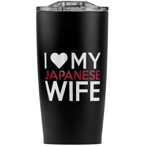 I Love My Japanese Wife Stainless Steel 20 oz Travel Tumbler, Vacuum Insulated & Double Wall with Leakproof Sliding Lid | Great for Coffee/Hot Drinks and Cold Beverages
