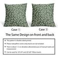 thumbnail image 5 of Sage Green Beige Daisy Floral Pillow Covers 16X16 Inch Vintage Flowers Decorative Pillow Cases Set of 2 Block Print Cotton Linen Throw Pillows Farmhouse Decor For Sofa Couch Porch Bed Cushion Outdoor, 5 of 6