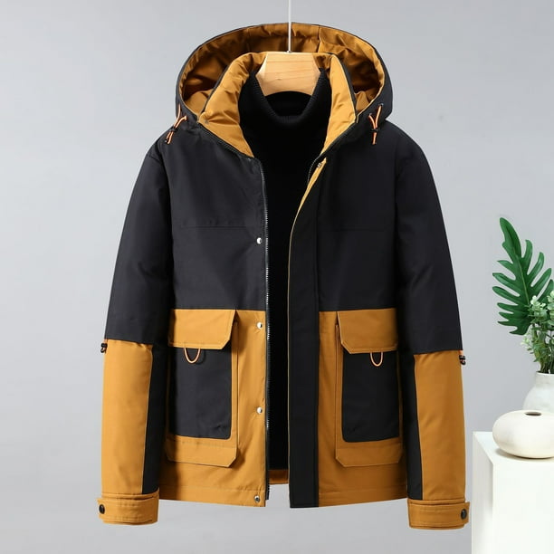 Gibobby Chamarras para hombre invierno Abrigos de invierno para hombre chamarra de franela de moda para hombre chaquetas ligeras con cierre Naranja XG Walmart en linea