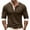 Brown, variant on Xzbqbs Mens Fashion Henley Shirts Long Sleeve Button Down V-Neck T-Shirt Lightweight Slim Fit Pullover Shirts with Pocket