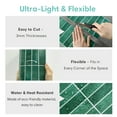 thumbnail image 4 of COMMOMY 10Pcs 3D Peel and Stick Wall Tile, Matte Green Peel Stick Tile Backsplash Kitchen Bathroom, Heat Water Resistant,Removable, 4 of 11