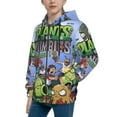 thumbnail image 2 of Plants Vs Zombies Kids Zip-Up Hoodie 3d Print Hooded Sweatshirt With Packet For Boys Girls, 2 of 7