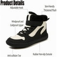 thumbnail image 3 of Kids Winter Barefoot Shoes Girls Boys Wide Toe Box Fur Lined Warm Anti-Slip Minimalist Outdoor Ankle Walking Hiking Snow Boots, 3 of 12