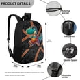 thumbnail image 5 of Uourmeti Independent Compartment Backpack for Shopping Travel, 17 Inchs Fashion School Backpack, Basketball Dinosaur Pattern, 5 of 6