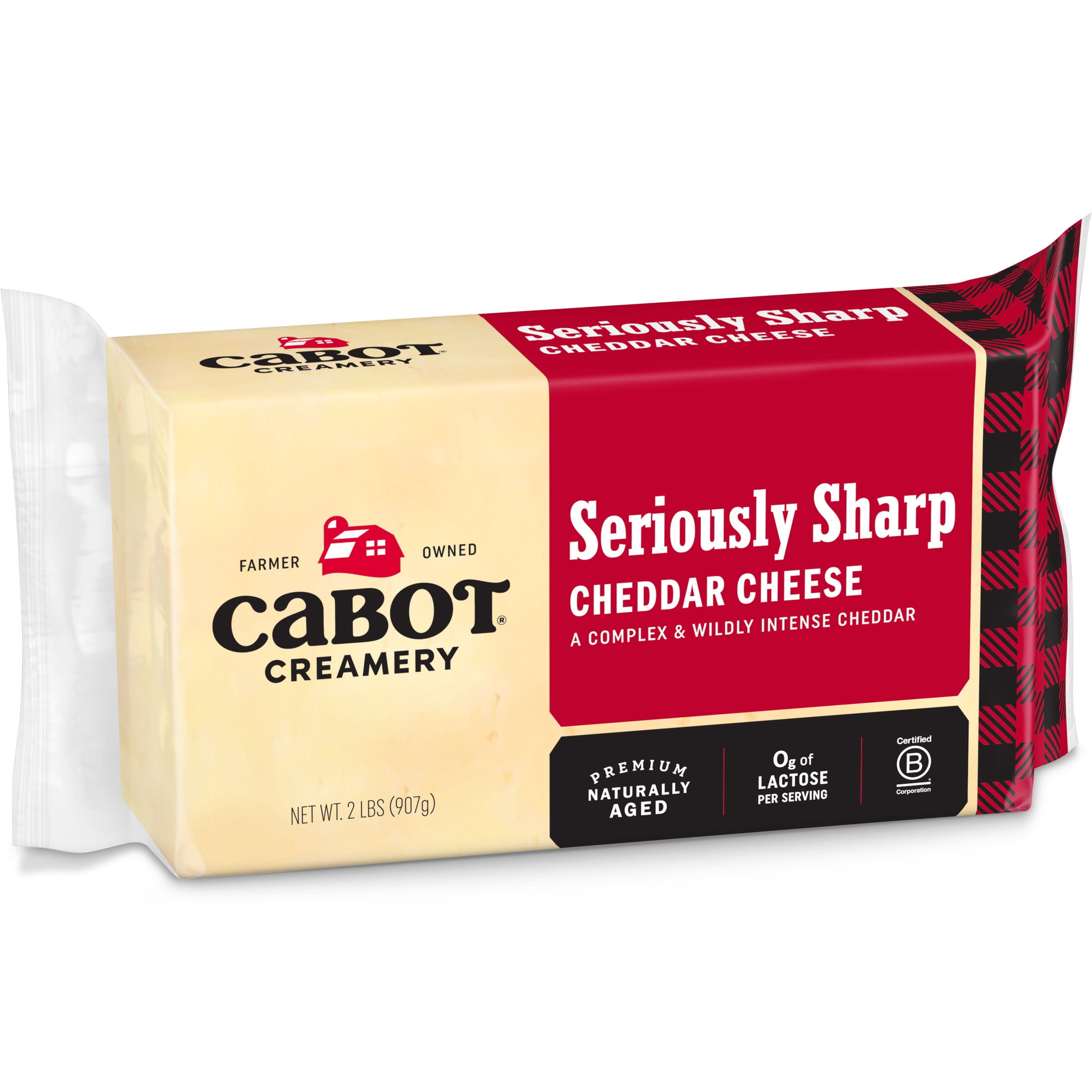 Cabot Creamery Seriously Sharp Cheddar Cheese Block 2lb oz