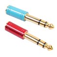 thumbnail image 1 of 2 conectores macho de 6,5 mm y 6,35 mm (1/4 de pulgada) a hembra de 3,5 mm y 1/8 de pulgada. Cable auxiliar para auriculares estéreo, adaptador de audio para guitarra, amplificador, auriculares y, 1 of 8