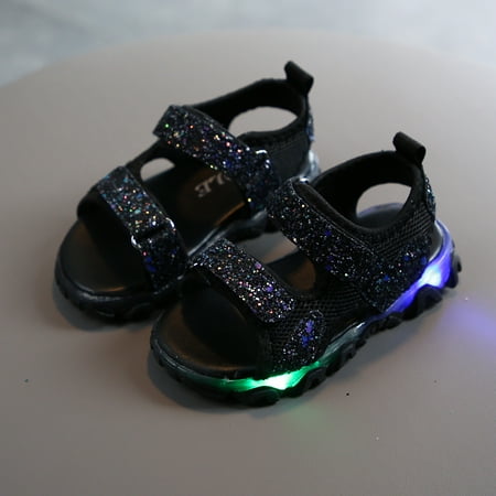 

Christmas Clearance! SuoKom Children Kids Baby Girls Boys Bling Led Light Luminous Sport Sandals Shoes