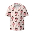 thumbnail image 5 of Daiia Dachshund Dog Heart Men's Linen Shirts Short Sleeve Casual Shirts Button Down Shirt for Men Beach Summer Wedding Shirt-3X-Large, 5 of 6