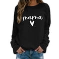 thumbnail image 2 of Mama Sweatshirts for Women Fall Winter Long Sleeve Crewneck Mothers Day Sweatshirt Mom Shirt Pullover Tops, 2 of 5