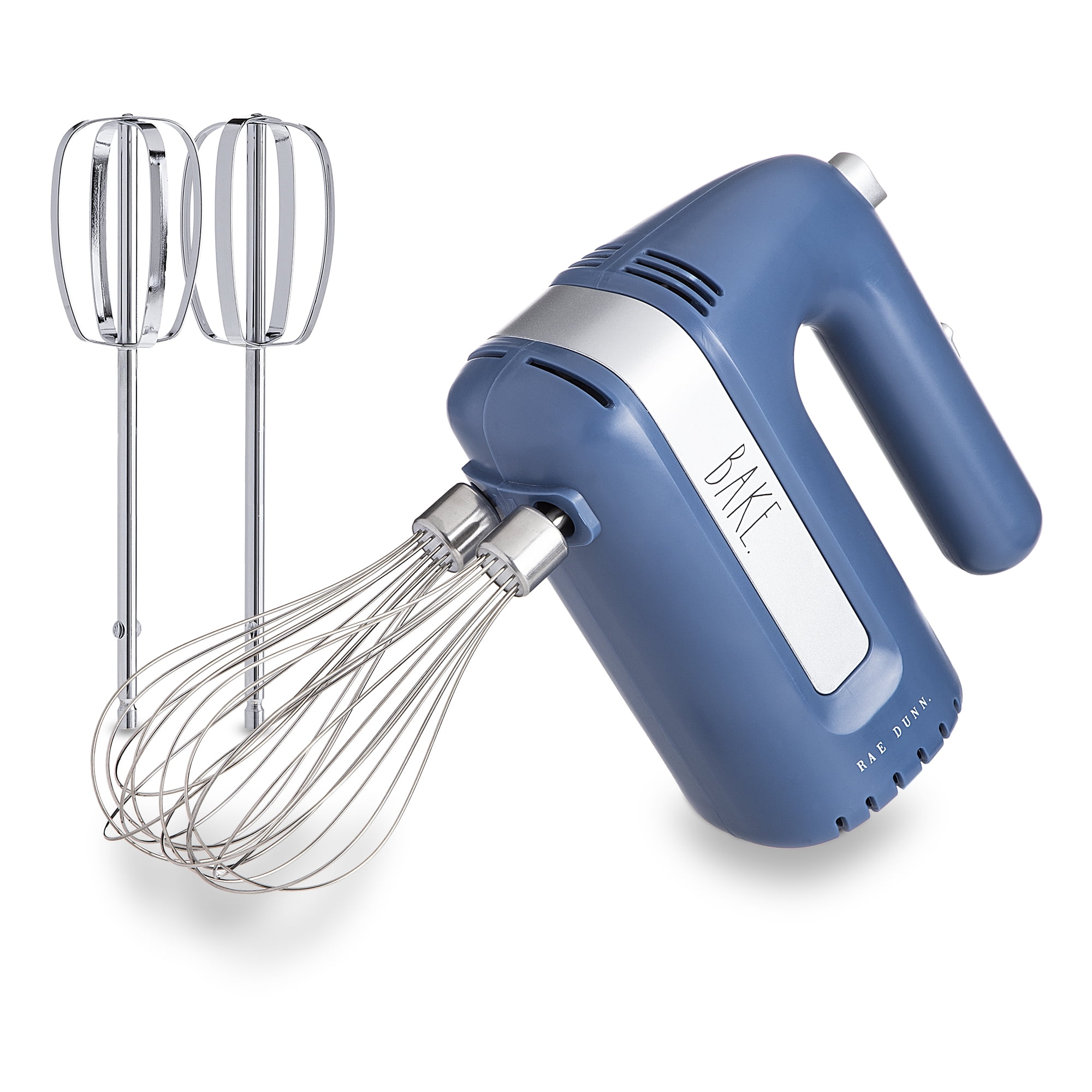 Plusbravo Electric Hand Mixer for Kitchen 7 Speed with Whisk Dough Hooks for Mixing Cookies Brownies Cakes, White