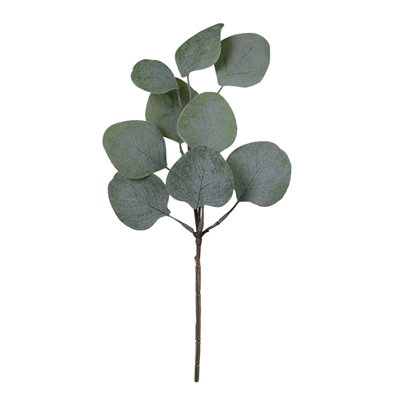 SDJMa Artificial Eucalyptus Leaves Stems with White Seeds Short Silver