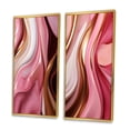 thumbnail image 3 of Designart "Gold Pink Succulent Alchemy Liquid Glam VI" Abstract Shapes Framed Wall Art Set Of 2 - Transitional Gold Frame Gallery Set For Office Decor, 3 of 6