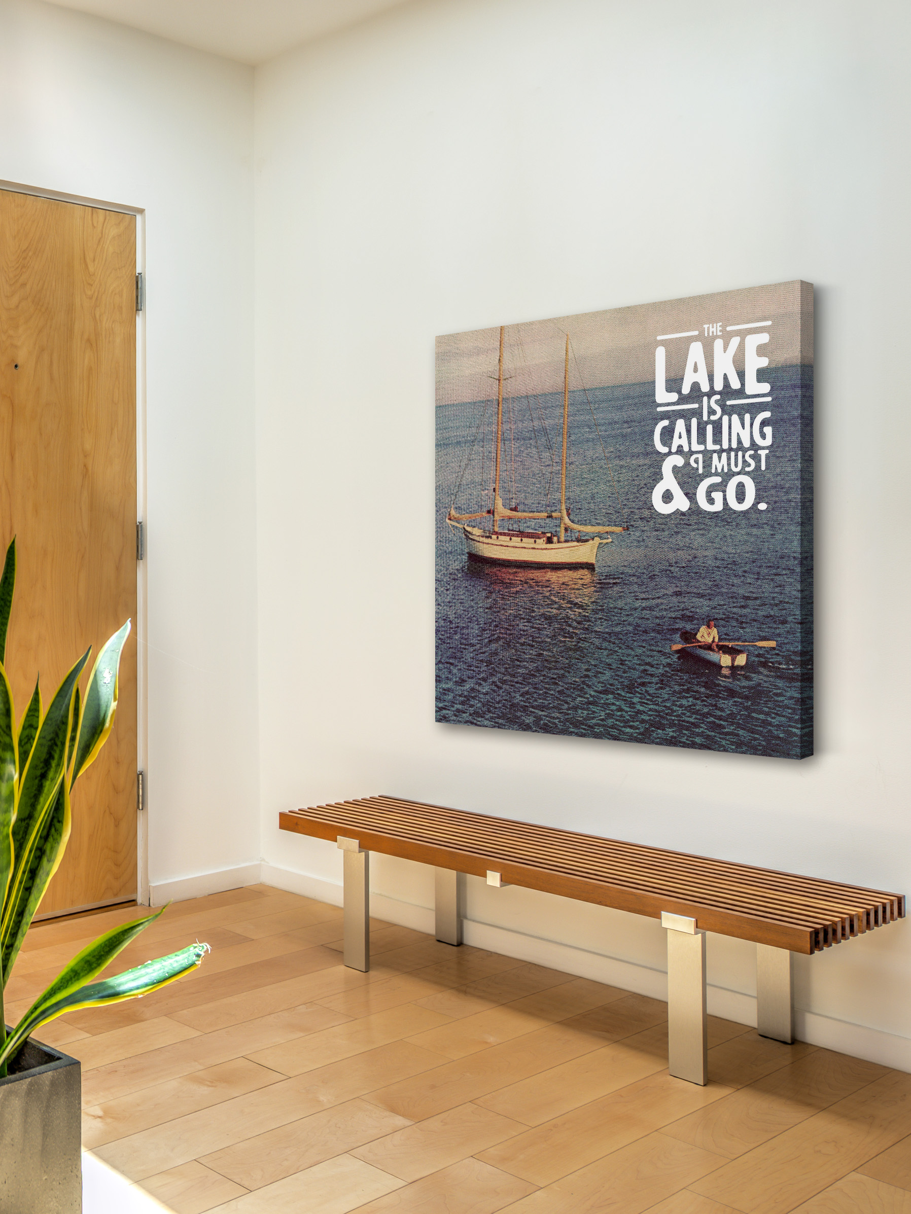 "The Lake is Calling" Painting Print on Wrapped Canvas