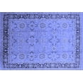 thumbnail image 1 of Ahgly Company Machine Washable Indoor Rectangle Oriental Blue Industrial Area Rugs, 8' x 12', 1 of 4