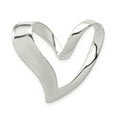 thumbnail image 1 of 925 Sterling Silver Heart Slide Necklace Charm Pendant Omega, 1 of 8