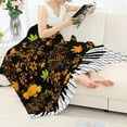 thumbnail image 2 of Fall Music Notes Printed Microfabric Throw Blanket for Couch - Thanksgiving Day Piano Keyboard Maple Leaf and Pumpkin Super Soft Cozy Blankets for Women Men Travel Blanket for Girls, 2 of 6