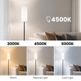 thumbnail image 2 of DAYBETTER LED Floor Lamps, 3 Colors Temperature, 9W LED Bulb, Modern Standing Lamps with Lampshade, for Living Room Bedroom Office, 2 of 7